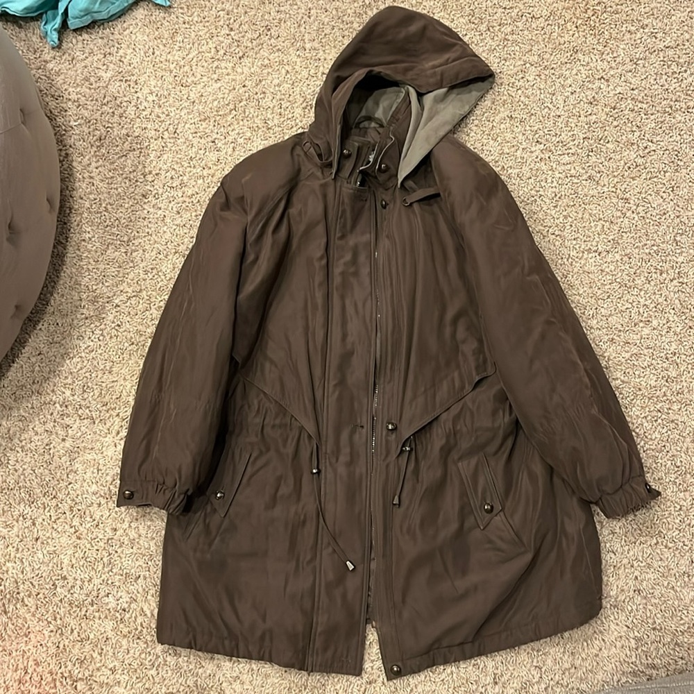 F.S. Limited XXL brown suede trenchcoat